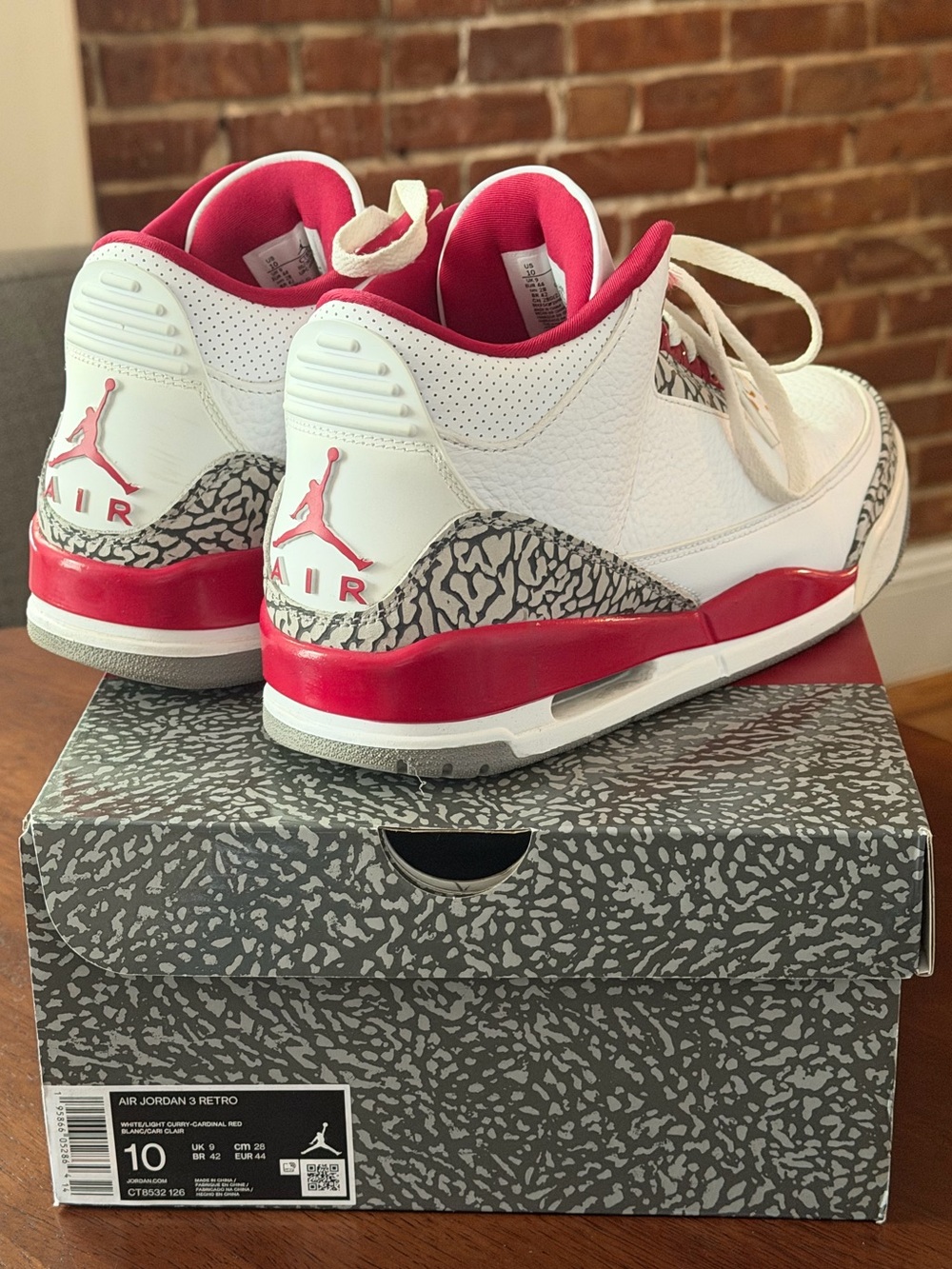 Air Jordan 3 Retro “Cardinal Red” - Picture 3 of 6